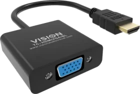Vision Professional černá / Adaptér / HDMI (M) - VGA HD-15 (F) / 23 cm / Full HD 1080p (TC-HDMIVGA/BL)