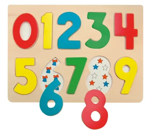 Woody Puzzle na desce ´´Číslice s beruškami´´
