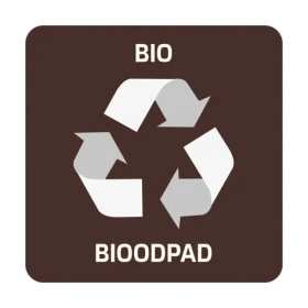 Samolepka pro tříděný odpad BIO hnědá / Samolepka / 12 x 12 cm