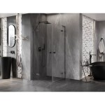 MEXEN/S - Lunar L Duo sprchový kout dveře křídlové 95 x 95, transparent, grafit metal 834L-095L-095P-95-00