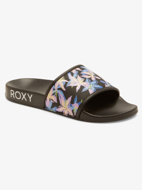 Roxy SLIPPY IV BLACK/BOYSENBERRY letní pantofle dámské