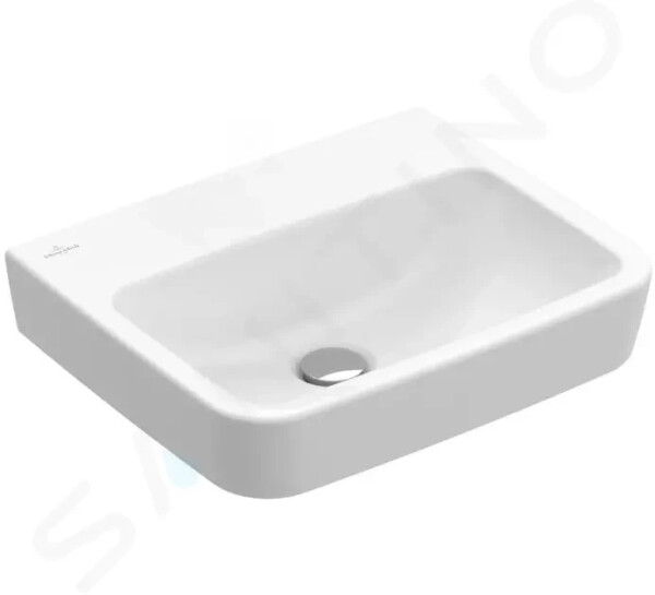 VILLEROY & BOCH - O.novo Umývátko na desku, 450x370 mm, bez přepadu, bez otvoru pro baterii, alpská bílá 43444F01