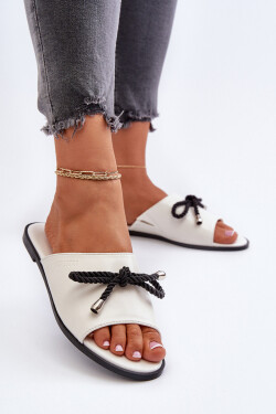 Dámské sandály z eko kůže Big Star NN274067 Bílé 37