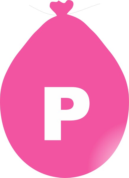 Balónek písmeno P růžové balonky.cz Balónek písmeno P růžové balonky.cz