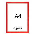 Djois otevřený rámeček - Magneto PRO, A4, PVC, červený, 10 ks