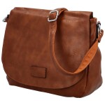 Stylová dámská koženková crossbody kabelka Jacinda, hnědá