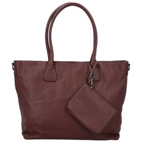 Trendy dámská koženková kabelka na rameno Ceyla, tmavě vínová