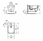 IDEAL STANDARD - i.Life B Závěsný bidet, otvor pro baterii, lesklá šedá T461558