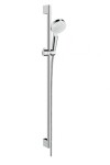 HANSGROHE - Crometta Sprchová souprava Vario 100, 2 proudy, sprchová tyč 90 cm, bílá/chrom 26536400