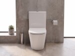 CERANO - WC kombi Carlito, Rimless - bezokrajové splachování + Slim/SoftClose sedátko - spodní/zadní odpad - bílá lesklá - 61x36,5 CER-417383