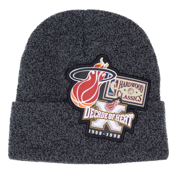 Mitchell & Ness Pánská zimní čepice Miami Heat NBA XL Logo Patch Beanie