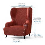Bielastické potahy COSTINA měděná křeslo ušák (š. 60 - 110 cm)