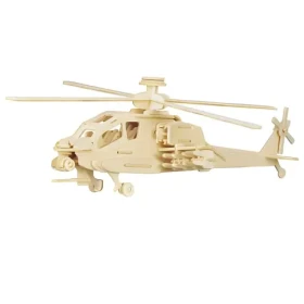 WOODCRAFT Dřevěné 3D puzzle vrtulník Apache