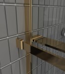 Erga Paris, polička/držák na ručníky pro sprchovou zástěnu (max. 140cm), zlatá lesklá, ERG-V02-PARIS-SHELF-GD