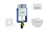 Geberit Modul pro závěsné WC s tlačítkem Sigma50, alpská bílá + Ideal Standard Tesi - WC a sedátko 110.302.00.5 NF8