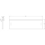 MEXEN - Rivel čelo pro koupelnovou skříňku reliéf 70 x 20, grafit mat 91A20-0700-235-1-66