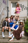 Bella Rose Ponožky Makám na sobě velikost S (36-39), bílá barva, textil