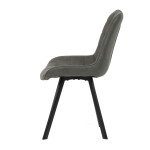 Jídelní židle, šedá, látka vintage, HC-V3066 GREY3
