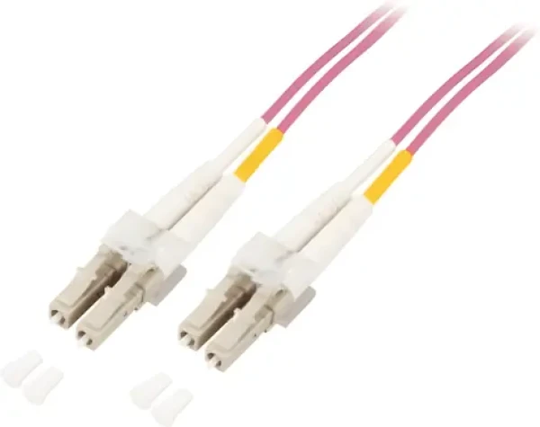 Mcab LWL patch kabel LC-LC 3m / Optický patch kabel / OM4 50/125 / LSZH / Duplex / fialová (7003403)