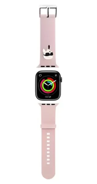 Karl Lagerfeld Karl Head NFT růžová / Řemínek pro Apple Watch 42/44/45/46/49 mm / Silikon (57983123866)