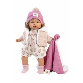 Llorens 38572 LOLA - realistická panenka se zvuky a měkkým látkovým tělem - 38 cm