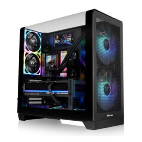 THERMALTAKE Case View 390 Air, ATX, Průhledná bočnice, 2x 120mm Fan, černá EDF_964039