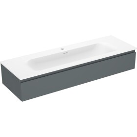 MEXEN/S - Orio koupelnová skříňka 140 cm s umyvadlem Vela, 1 šuplík, grafit mat/bílá mat 91A10-14023-1-BF66-W23M01