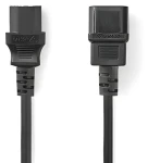 Nedis napájecí kabel IEC-320-C14 - IEC-320-C13 černá / Napájecí kabel / Přímý / Poniklované konektory / 3 m (CEGP10500BK30)