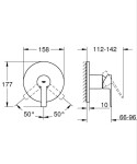 GROHE - Lineare New Sprchová baterie pod omítku, kartáčovaný Cool Sunrise 24063GN1