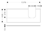 HANSGROHE - Xevolos E Deska pod umyvadlo, 137x55 cm, výřez vpravo, matná bílá 54206700