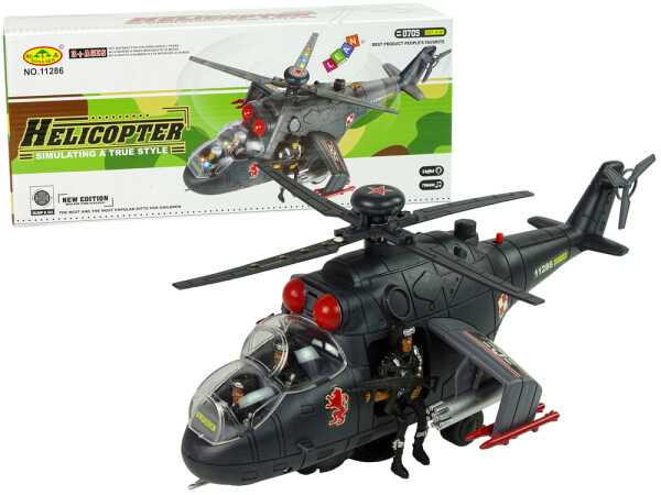 Mamido Vojenská helikoptéra se světly, zvuky a figurkami vojáků