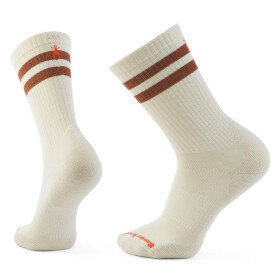 Unisex merino městské ponožky SMARTWOOL Everyday Athletic Striped Crew Socks, Natural velikost: 42-45 (L)
