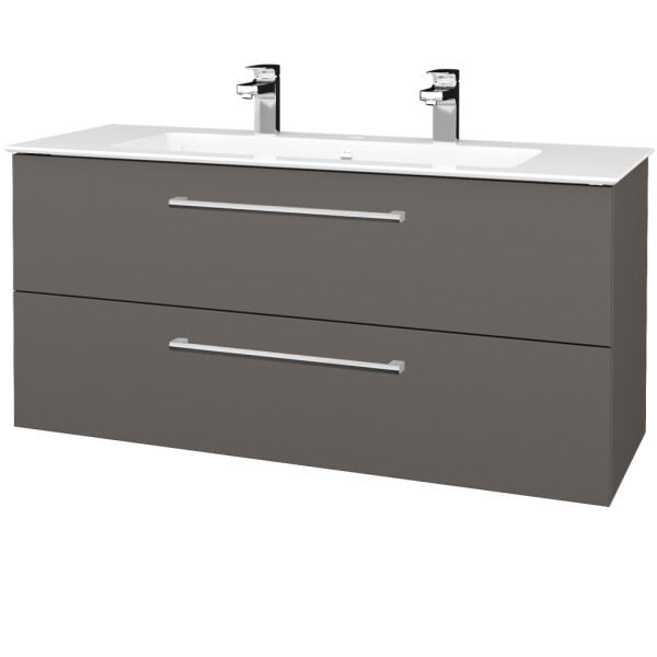 Dřevojas - Umyvadlová skříňka GIO SZZ2 120 - N06 Lava / Úchytka T03 / N06 Lava 406615C