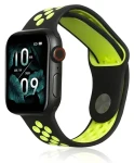 Beline Sport Silicone 38/40/41 mm černo-limetková / Řemínek pro Apple Watch / Silikonový / Perforovaný
