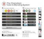CHAMELEON, CS6608, Chameleon Color & Blending System, sada permanentních popisovačů č. 8, 13 ks