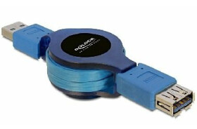 DeLock prodlužovací kabel USB 3.0 A samec - samice / samonavíjecí / 1 m (82649)