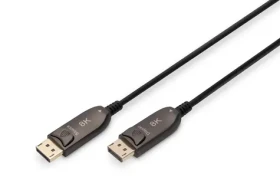 Digitus AK-340107-100-S černá / DisplayPort kabel / Aktivní optický / 8K 60 Hz / 32,4 Gbps / DP 1.4 / 10 m (AK-340107-100-S)