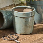 Ib Laursen Keramický obal na květináč Marina Ø 11,5 cm, šedá barva, keramika