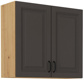 Horní skříňka Stilo 80 G-72 2F Barva korpusu: Dub artisan, Barva dvířek: Grafit