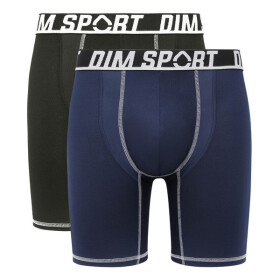 Pánské sportovní boxerky 2 ks DIM SPORT LONG BOXER 2x - DIM SPORT - černá