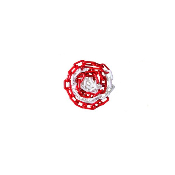 Řetěz plastový, 6 mm / 25 m, červeno-bílý, ENPRO