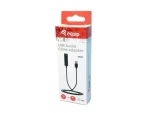 Equip USB-A - Jack 3,5mm černý / USB audio adaptér / DAC / ovládání hlasitosti / 0,46 m (245321)