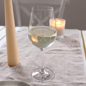 Bella Rose Sklenice na víno Na nás, čirá barva, sklo, 350 ml