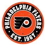 Mustang Cedule Philadelphia Flyers NHL 22" Round Distressed Logo