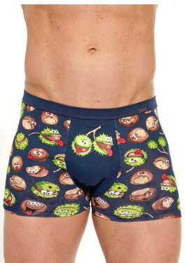 Pánské boxerky Cornette Tattoo 280/213 Chestnut Tm. modrá L
