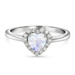 Emporial stříbrný prsten GU-DR12959R-SILVER-MOONSTONE-ZIRCON Velikost: 5 (EU: 49-50)