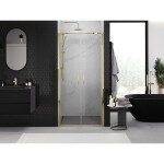 MEXEN - Exo sprchové dveře křídlové120, transparent, zlatá 814-120-000-50-00