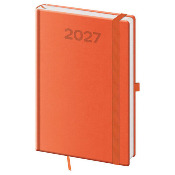 Diář 2027 týdenní A5 Print Pop - oranžová