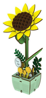 Dřevěná skládačka: Slunečnice