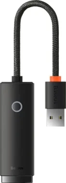 Baseus WKQX000001 Lite Series Redukce USB-A na RJ45 černá / 100 Mbps (WKQX000001)